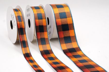 Orange und Blau Karierter Band Set_AI